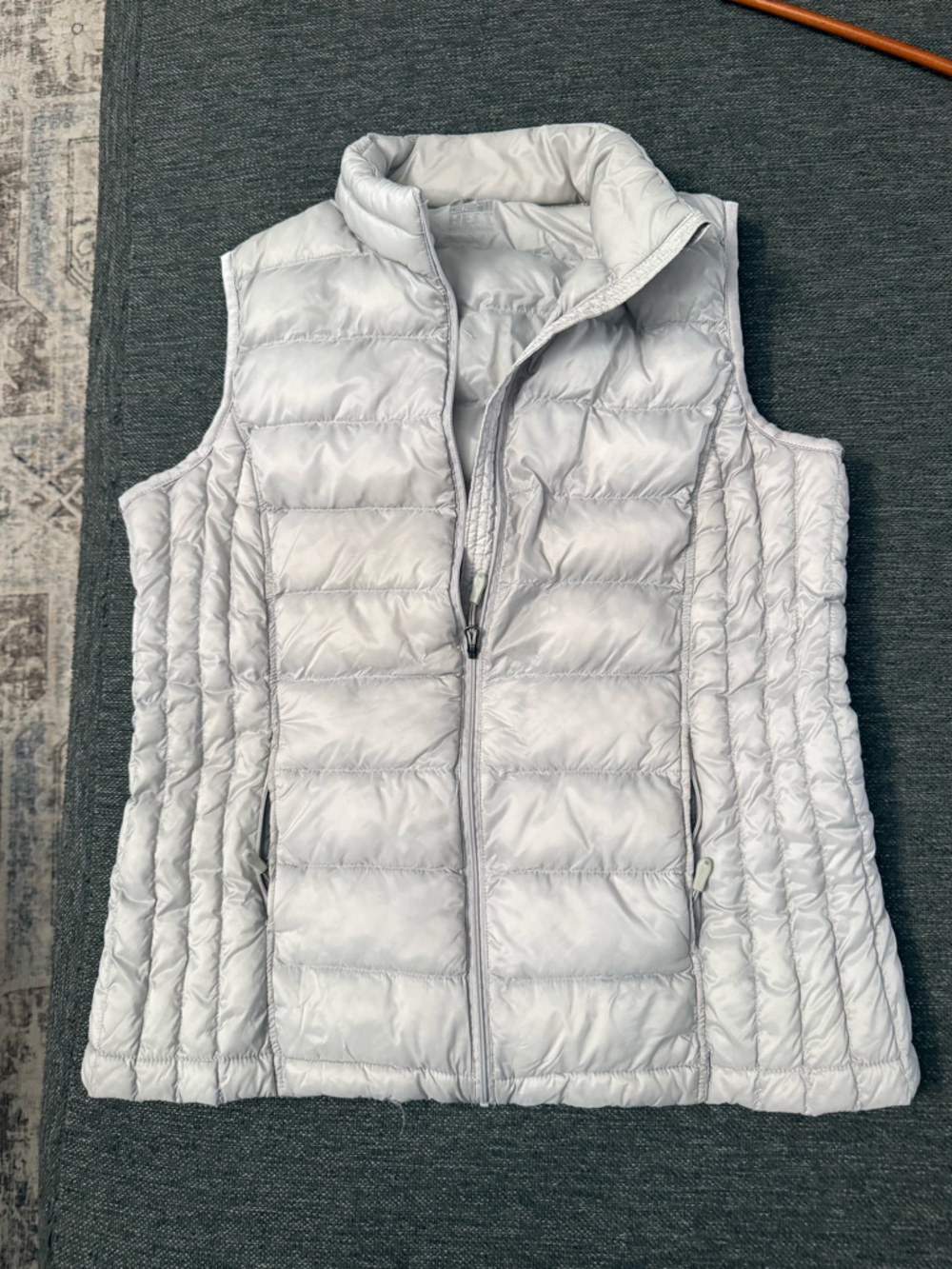 32 degrees Heat light  Gray Quilted Puffer Vest - Women's Sleeveless Jacket L